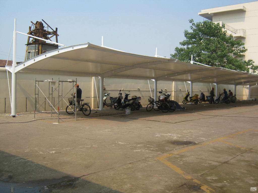 膜结构停车棚篷布要怎样裁剪_膜结构停车棚_非凡膜结构